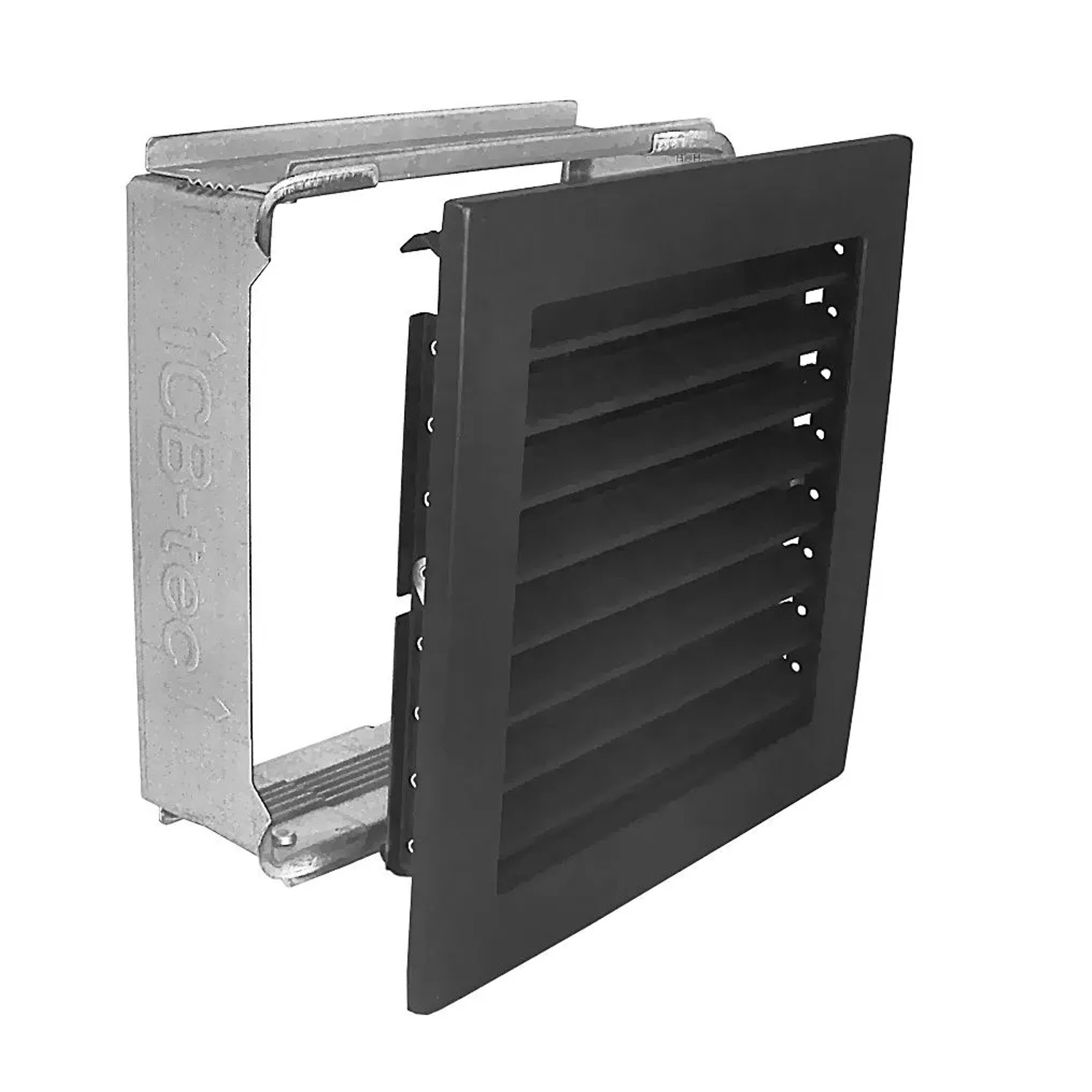 Häusler Kaltluftgitter KG 2020 S Lüftungsgitter Schwarz 200 x 200mm Abluftgitter