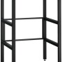 Schwarzes MIXON Stapelgestell für Waschmaschine/Trockner, Stahl, bis 300kg Tragkraft.