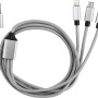USB Universal-Reiseset mit USB, USB-C, Micro-USB und Lightning Anschluss zum Aufladen mobiler Geräte.