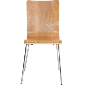 DELUKE Besucherstuhl TUNIS Holz Eiche 43x47x87cm Konferenzstuhl Wartezimmerstuhl Bürostuhl