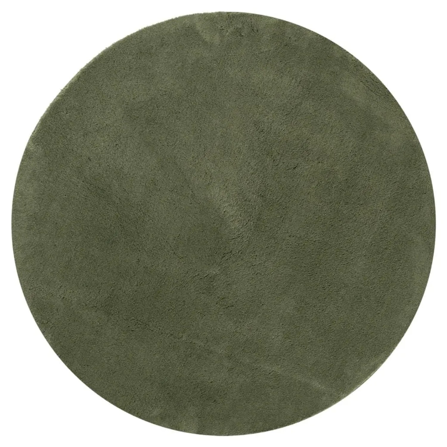 vidaXL Teppich HUARTE Kurzflor Weich und Waschbar Waldgrün Ø 120 cm 375105