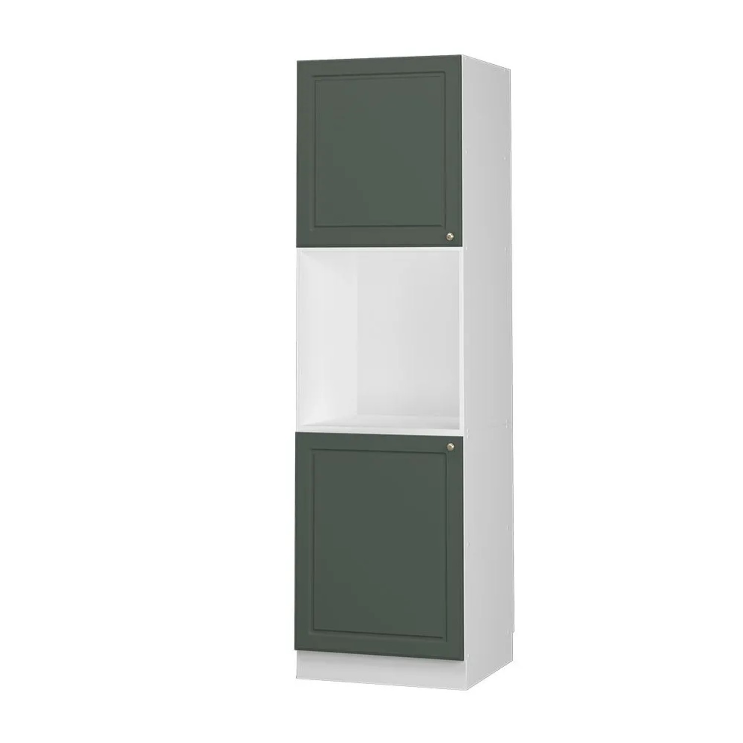 Vicco Herdumbauschrank Fame-Line Herdschrank Grün-Gold Landhaus Weiß 60 cm Offen