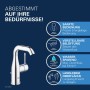 Grohe Essence Waschtischarmatur M-Size in Chrom mit mittelhohem Auslauf.