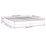 vidaXL Boxspringbett, dunkelblau, 160x200 cm, Samt, ohne Matratze, mit Maßangaben.