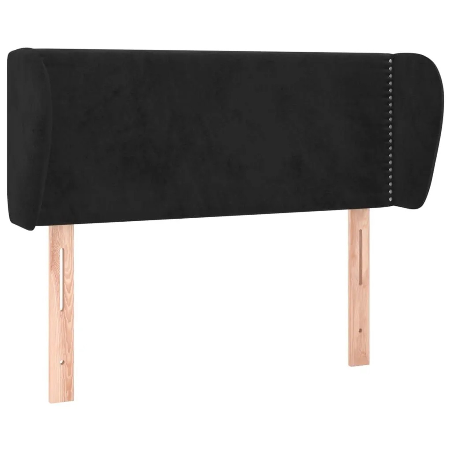 vidaXL Kopfteil mit Ohren Schwarz 103x23x78/88 cm Samt 3117048