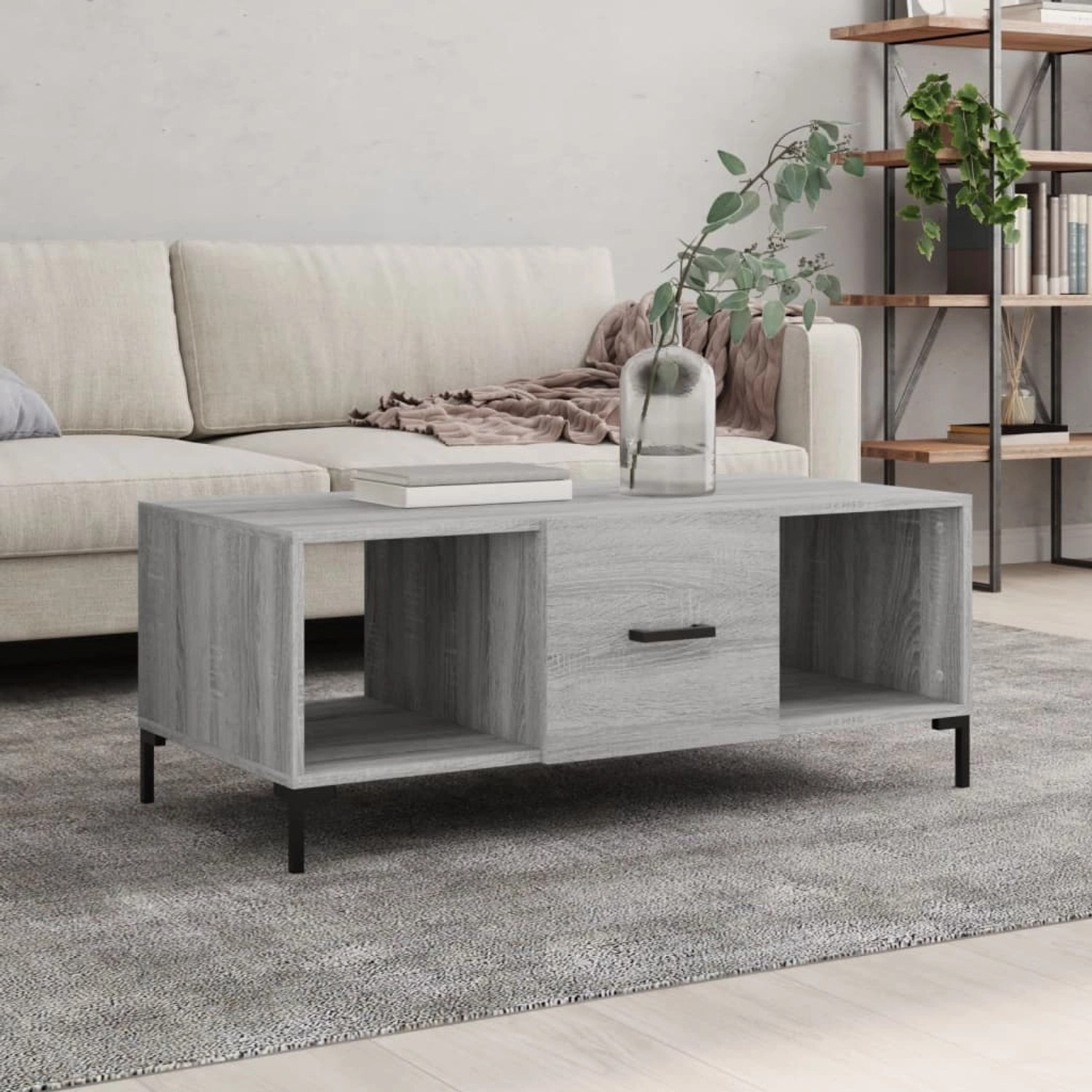 vidaXL Couchtisch Grau Sonoma 102x50x40 cm Holzwerkstoff Modell 6 günstig online kaufen