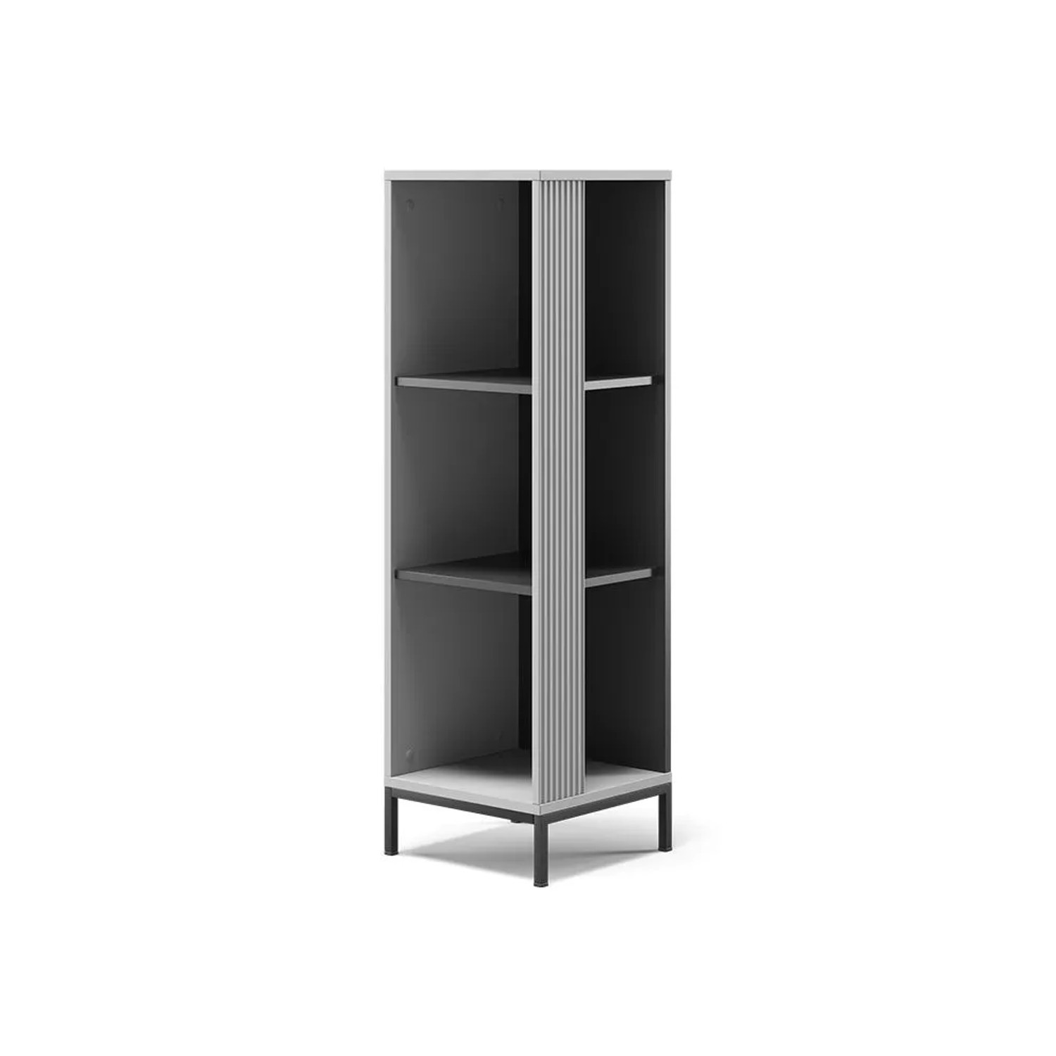 Vicco Bücherregal Eliza Grau 36 x 120 mit 3 Fächern Art Nr 56405