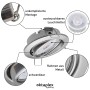 Oktaplex Dijon Einbauleuchte, 12er Set, schwenkbar, Edelstahl gebürstet, für 50mm LED Module