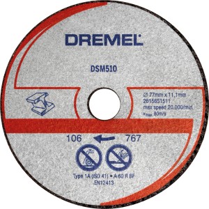 Dremel DSM510 Trennscheibe für Metall und Kunststoff, Zubehör für Miniaturwerkzeuge.