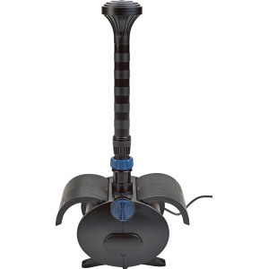 Oase Aquarius Solar 1500: Solarbetriebene Fontänenpumpe für Teiche, mit Düsenaufsatz.