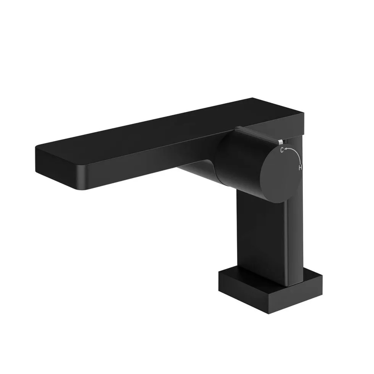 Bernstein Design Waschtischarmatur Badarmatur NT3110B Eckige Waschbeckenarmatur Waschtischbatterie in Schwarz