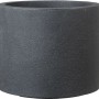 Scheurich Pflanzgefäß Riva, Ø 29 cm, Schwarz Granit, runder Blumentopf für Innen und Außen.