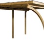 Weka Einzelcarport 606 A mit Rundbogen, Holzkonstruktion für PKW-Stellplatz.