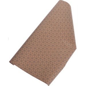 Kraft Geschenkpapier 3-fach sortiert, 2m Rolle mit geometrischem Muster für Weihnachtsdekoration.