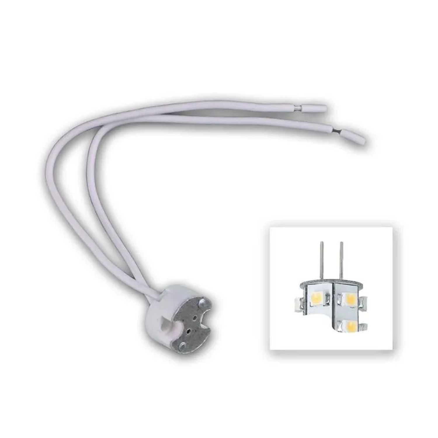 world-trading-net Lampenfassung G4 Keramik maximal 24V 5A 15cm Kabel