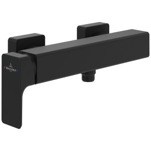 Villeroy & Boch Subway 3.0 Duscharmatur, Einhebelmischer, Aufputz, eckig, matt schwarz.