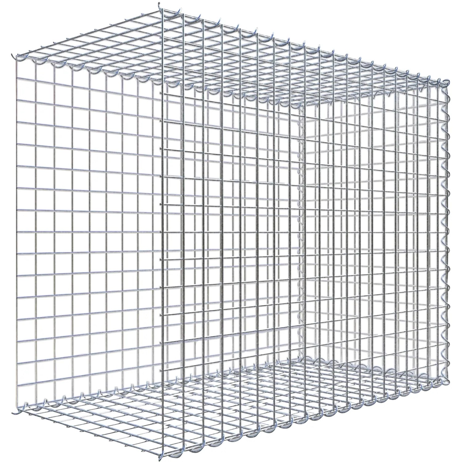 Gabiona Gabione-Anbaukorb Typ 2 80 x 100 x 50 cm Maschenw 5 x 5 cm