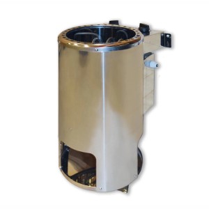 Weka Saunaofen-Set 9 mit 3,6 kW Leistung und integrierter Steuerung. Kompakte Bauweise, Edelstahl.