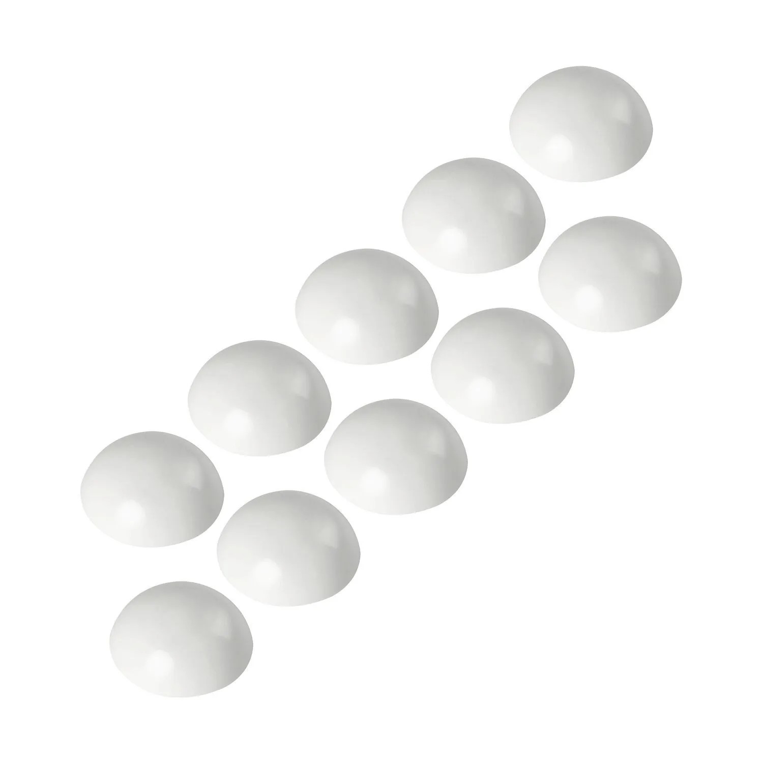 vasalat Set Wand-Türstopper Selbstklebend Ø 32 mm H 12 mm Weiß 10 Stück