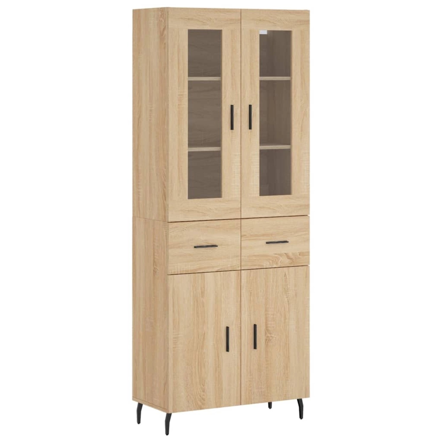 vidaXL Highboard Sonoma-Eiche 69,5x34x180 cm Holzwerkstoff 3198548 günstig online kaufen