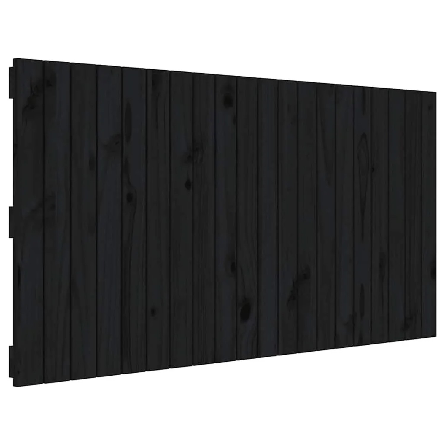 vidaXL Wand-Kopfteil Schwarz 127,5x3x60 cm Massivholz Kiefer 824842