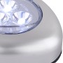 Globo LED-Pushlight Flashlight, silberfarbene Arbeitsleuchte mit drei LEDs.