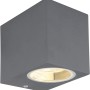 Eckige Globo Außenleuchte Veronika in Anthrazit, 6,8x8,1 cm, aus Aluminium Druckguss.