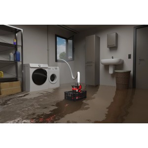 Einhell GE-DP 7535 N LL Eco Flutset im Einsatz gegen Hochwasser im Keller.