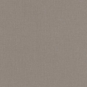 Einfarbige Vliestapete in Taupe-Grau mit Leinenoptik für Wohnzimmer und Büro.