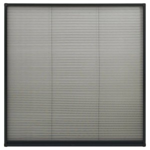 vidaXL Insektenschutz-Plissee für Fenster Alu Anthrazit 120x120 cm 148666