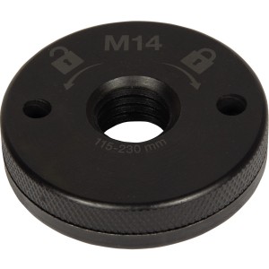 Einhell Schnellspannmutter M14 für Winkelschleifer, aus Metall, zum werkzeuglosen Scheibenwechsel.