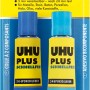 Uhu Plus Schnellfest 2-K-Epoxidkleber, transparent, 2 Tuben mit 18g+17g Inhalt.