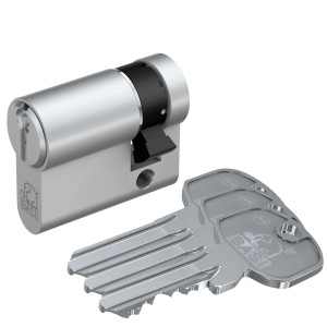 Basi AS Profil-Halbzylinder 10/40 mm gleichschließend mit 3 Schlüsseln.