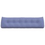 vidaXL Rückenkissen Jeans Blau aus Stoff, 180 cm, mit Knopfheftung für Sofa oder Bett.