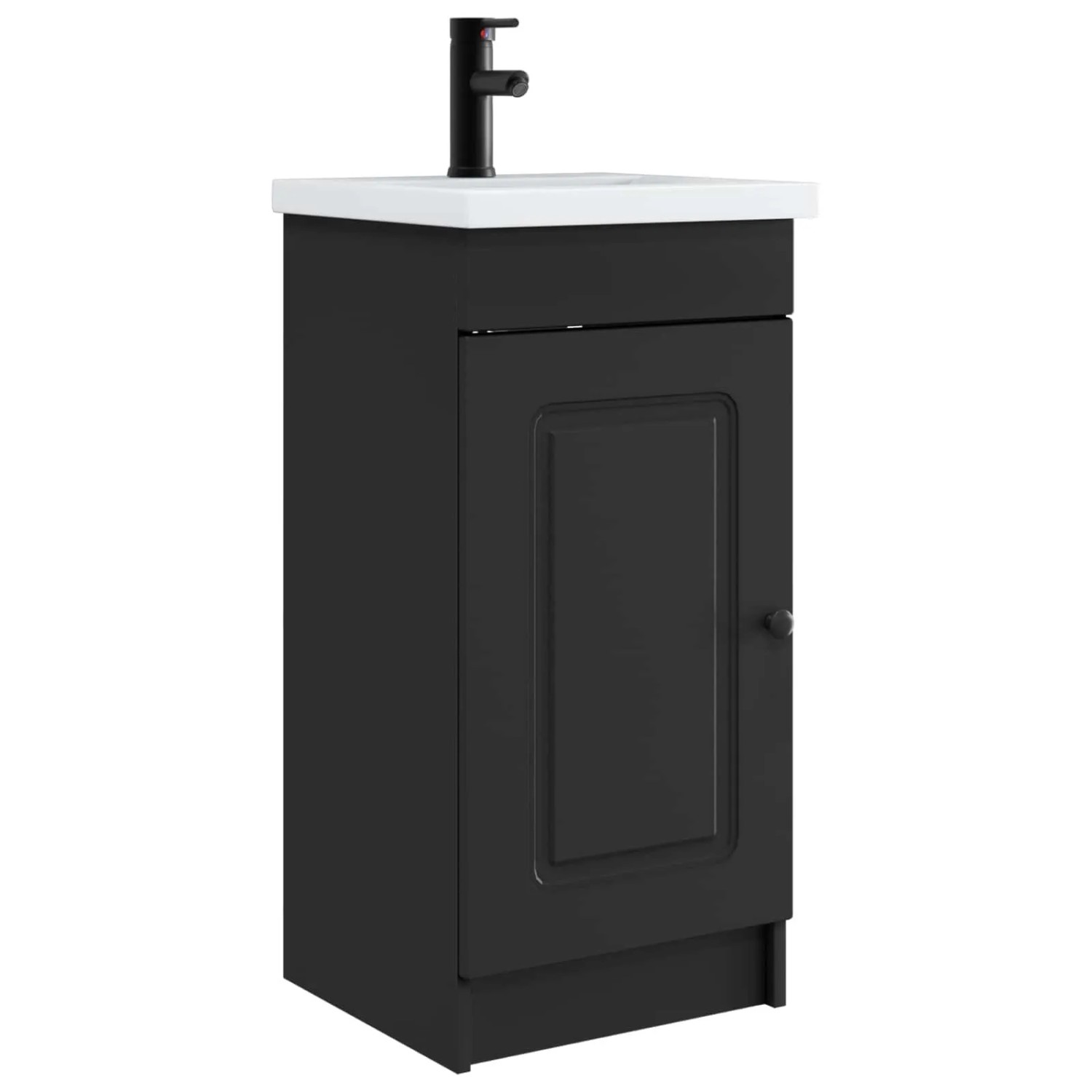 vidaXL Badezimmerschrank mit Waschbecken Schwarz 42 x 40 x 84,5 cm 889995