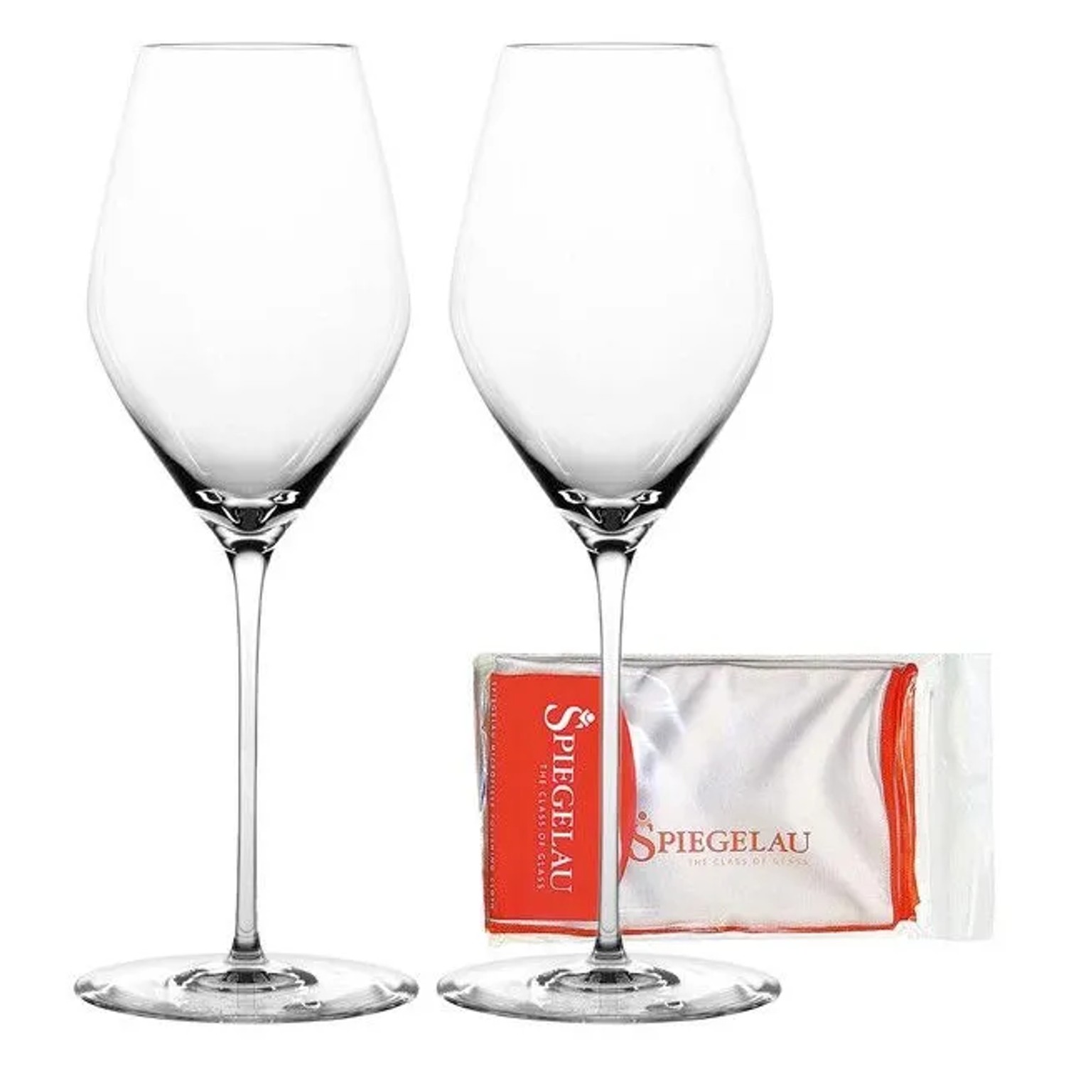Spiegelau Hi-Lite Champagnerglas 347 ml 2er Set mit Poliertuch