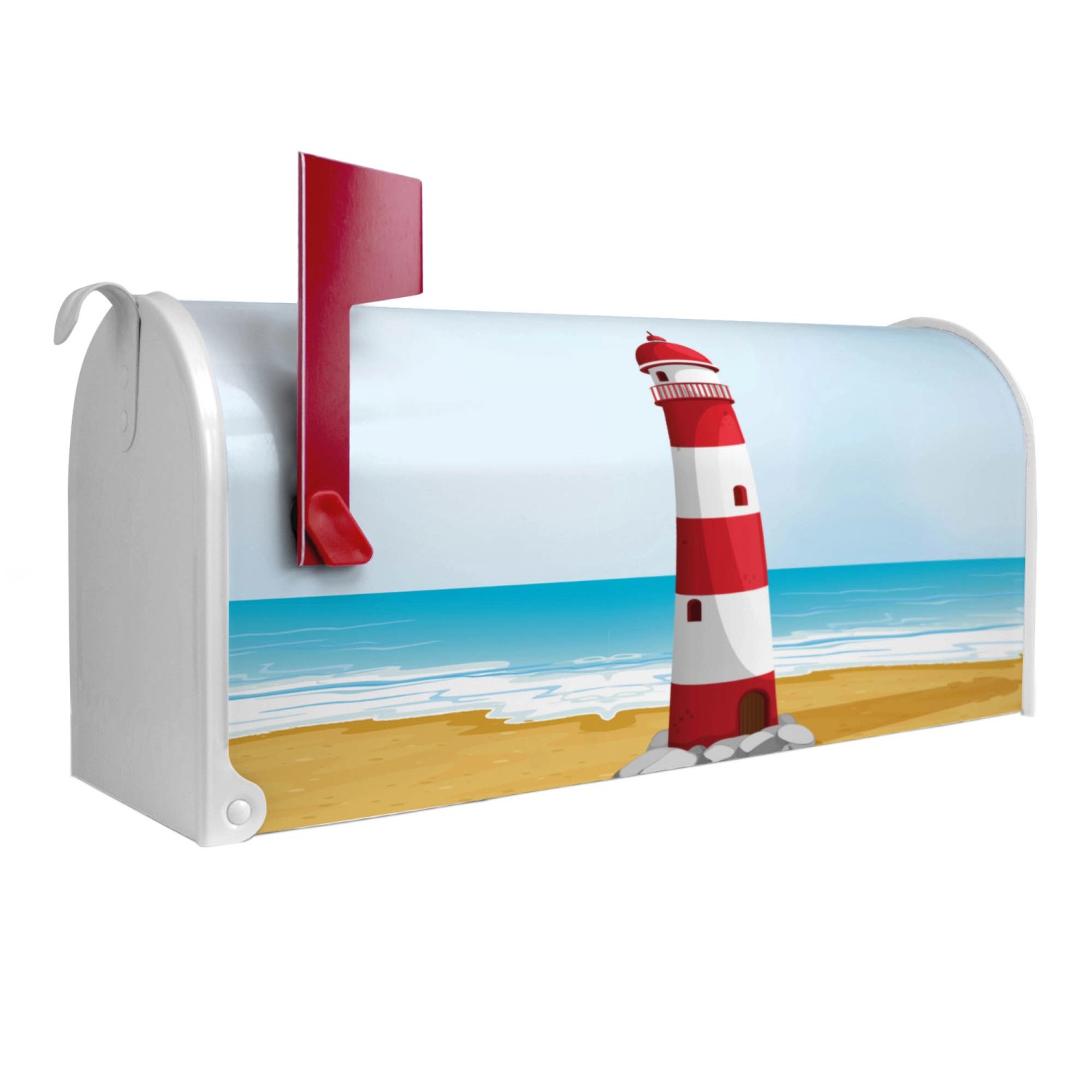 Banjado Amerikanischer Briefkasten Weiß 48x22x16cm US Mailbox Letterbox Pos günstig online kaufen