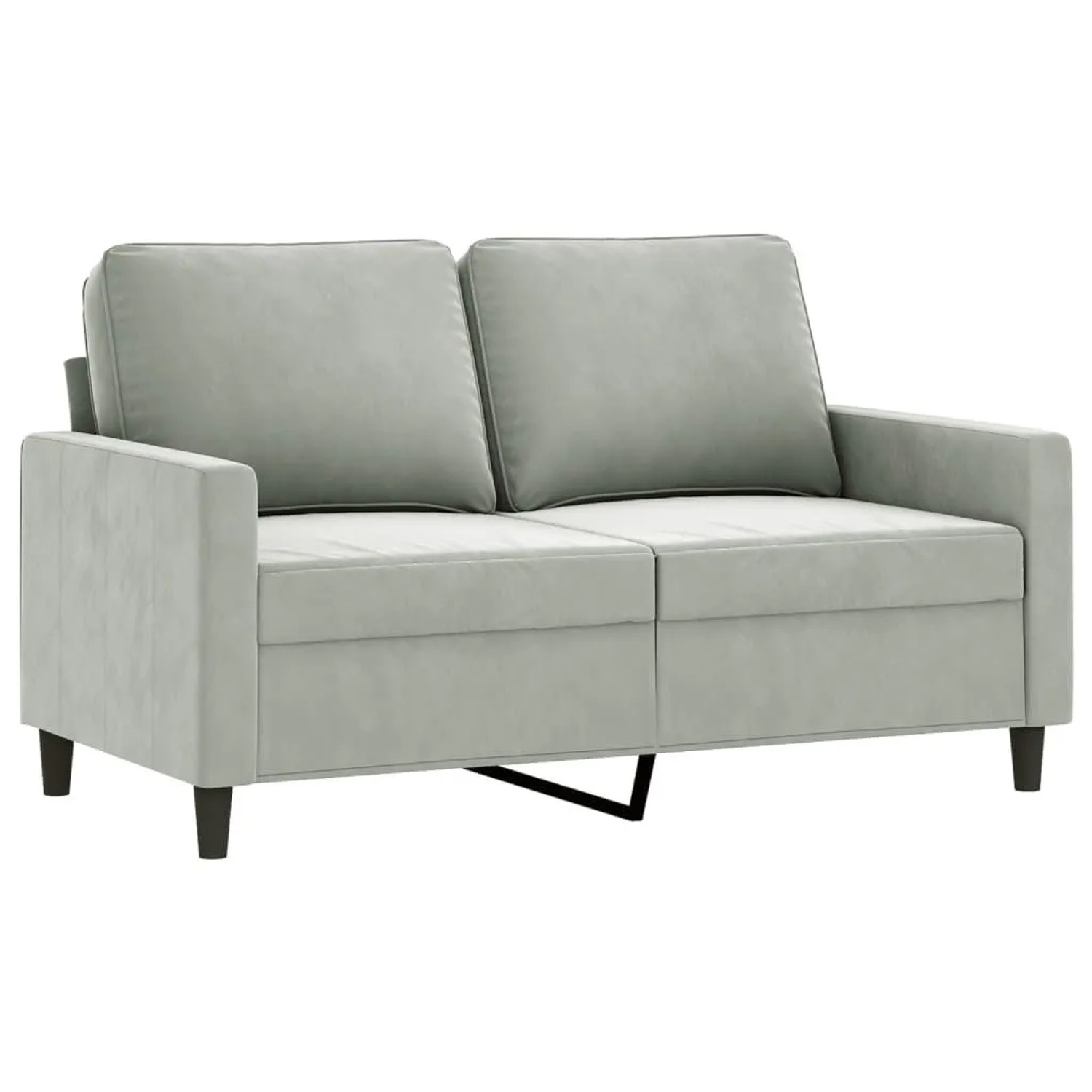 vidaXL 2-Sitzer-Sofa Hellgrau 120 cm Samt 359189 günstig online kaufen