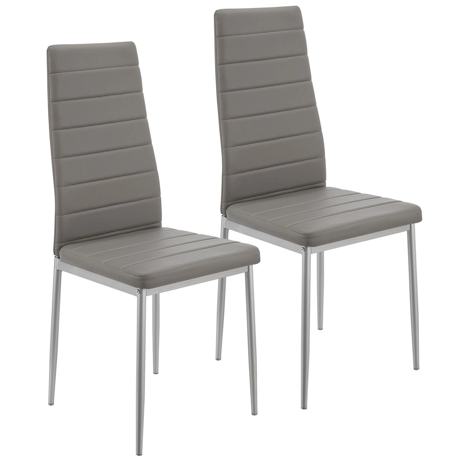 Juskys Esszimmerstuhl Loja 2er Set Grau