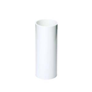 Weiße, glatte Kerzenhülse (26x65 mm) für E14 Fassungen, passend für Lampen und Leuchten.