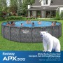 Bestway APX365 Frame Pool mit Sandfilteranlage, 671x132 cm, Marmor-Optik