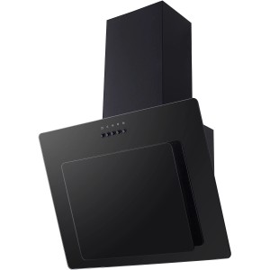 Schwarze PKM Dunstabzugshaube 9039Y1 aus Glas mit LED-Beleuchtung für die Küche.