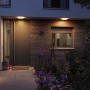 Paulmann LED-Außendeckenleuchte Lamina rund, weiße Leuchte mit Bewegungssensor an Hauswand.