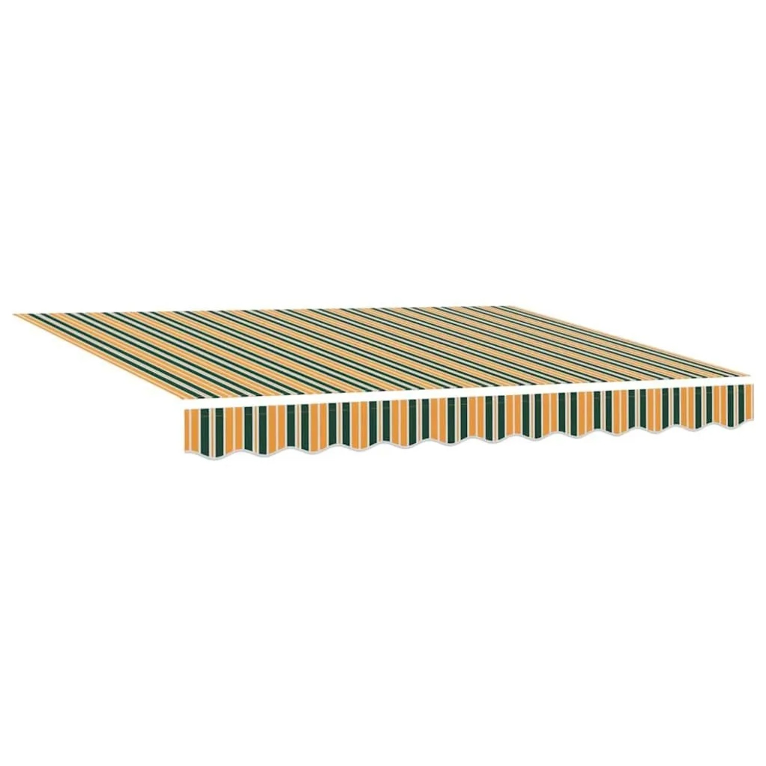 Furnicato Markisenersatzstoff Grün Und Gelb 3 5 X 2 5 M Polyester