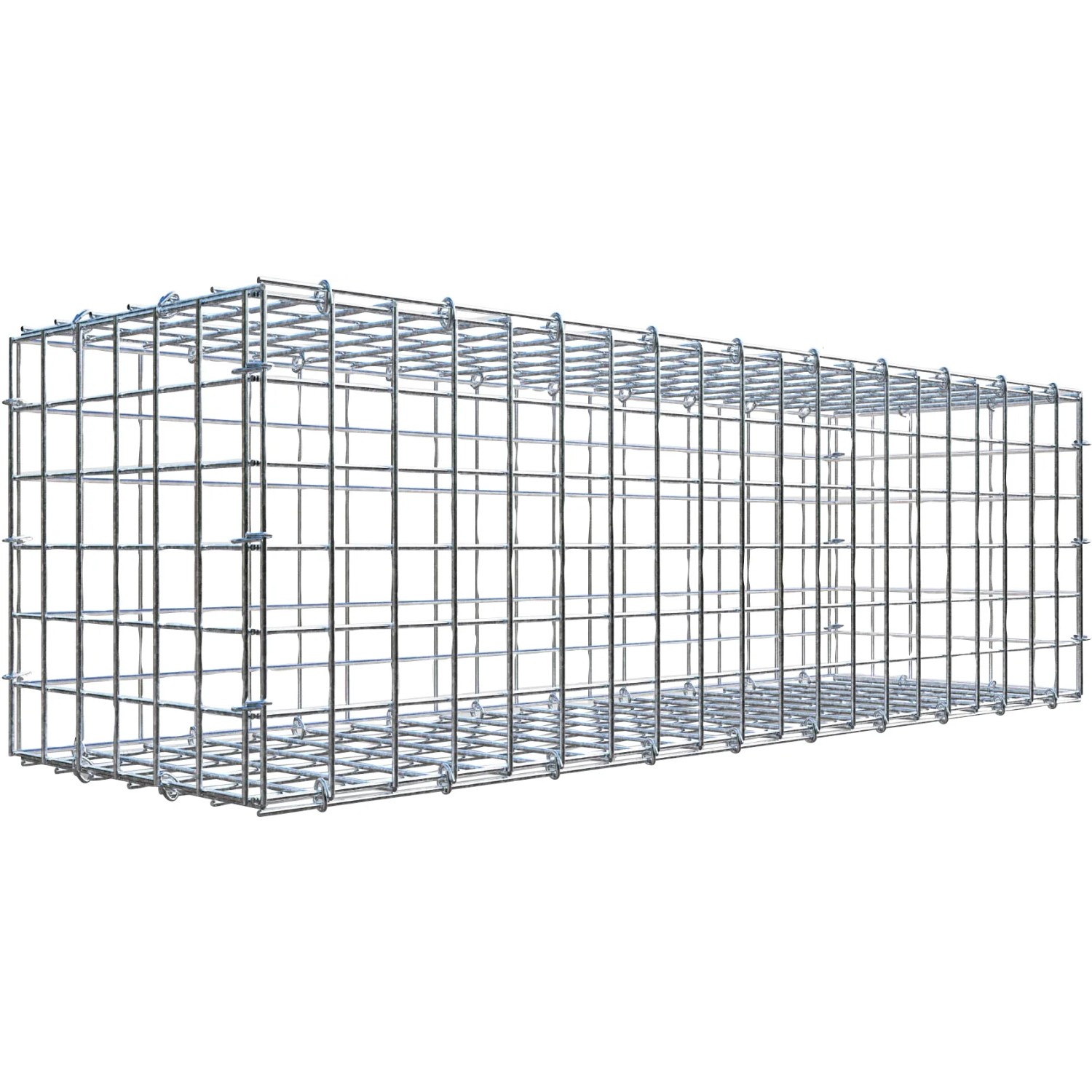 Gabiona C-Ring-Gabione 30 x 100 x 30 cm Maschenw 5 x 5 cm