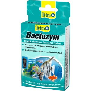 Tetra Bactozym Wasserpflegemittel, 10 Kapseln für Aquarienwasseraufbereitung.