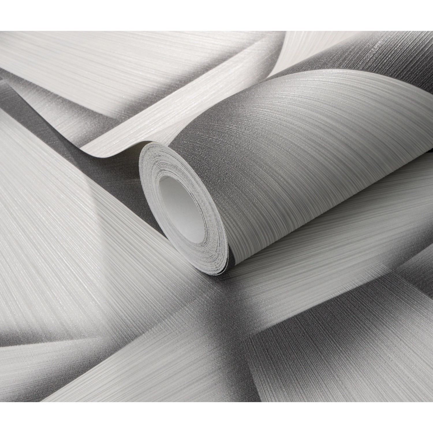 Rolle Erismann Vliestapete Spotlight Pose Anthrazit mit Flecht-Design und 3D-Effekt.