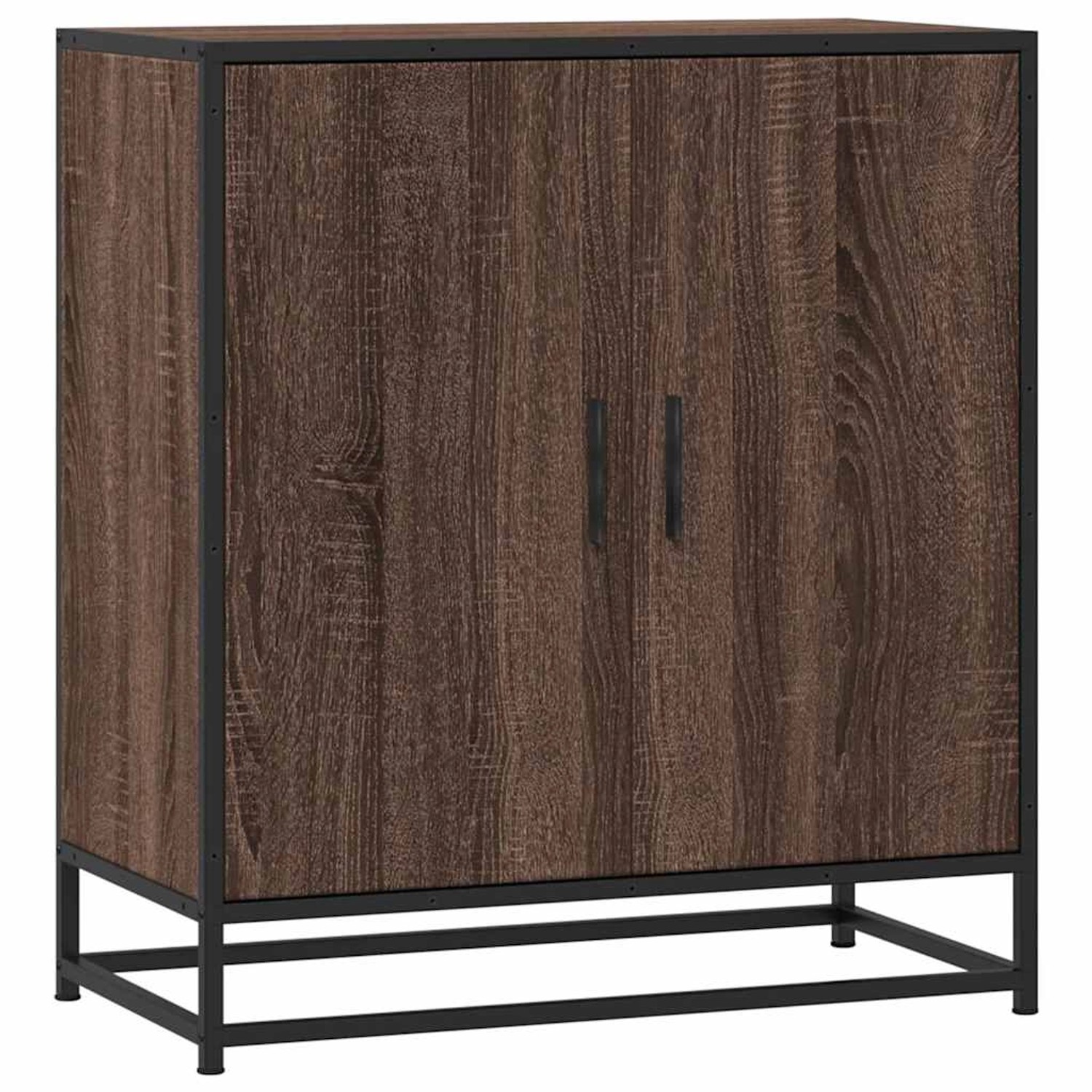 vidaXL Sideboard Braun Eichen-Optik 68x35x76 cm Holzwerkstoff & Metall 848968