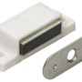 Hettich Magnetschnäpper, 4 kg, Weiß, mit Gegenplatte zum Anschrauben für Möbel.