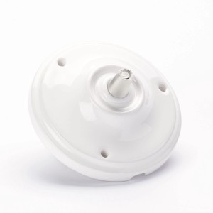 Weißer Orion Lightstyle Keramik Baldachin (Ø 105mm) für Lampen & Leuchten.